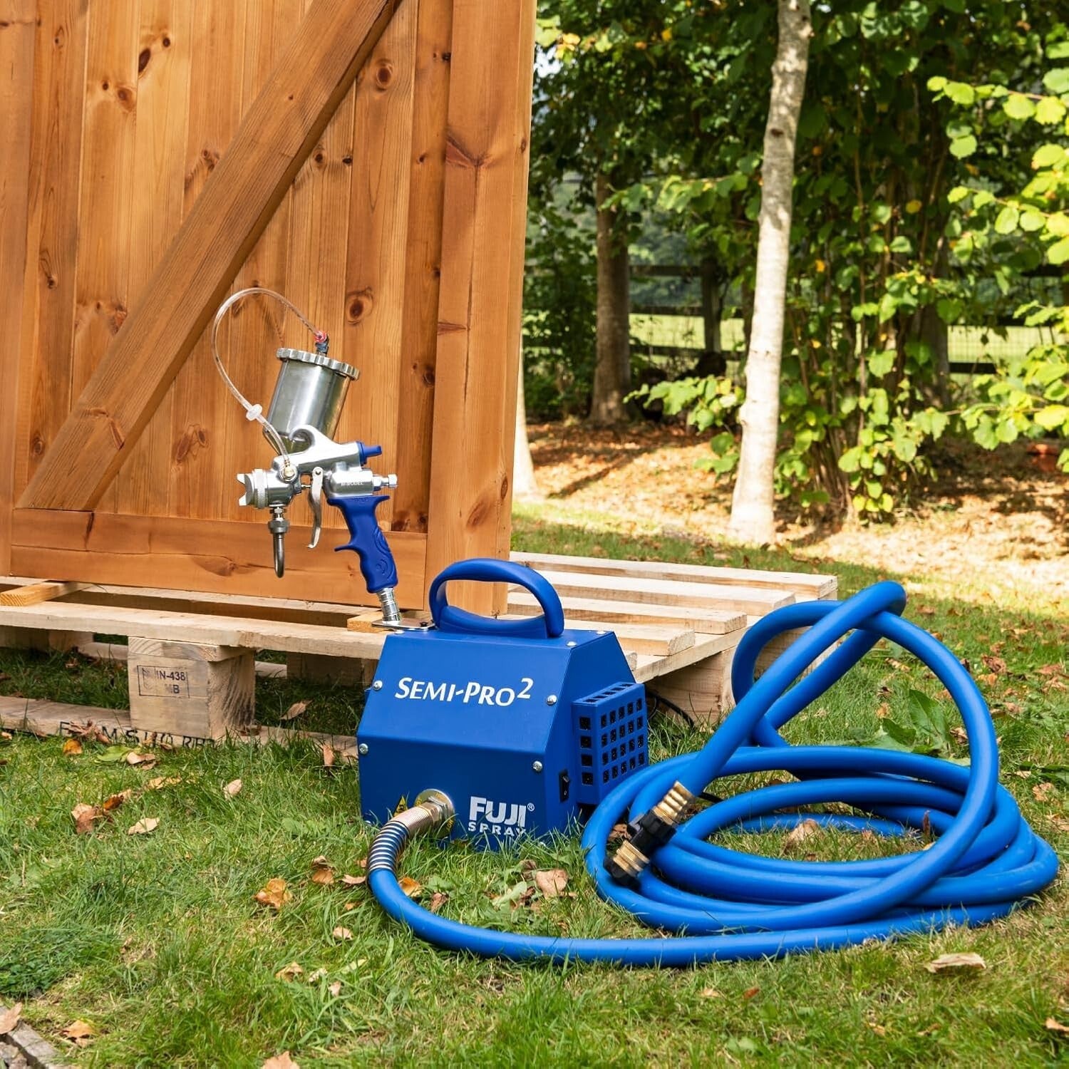 Semi-PRO 2 Gravity HVLP Spray Gun System with Lightweight Design & Accessories