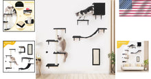 Load image into Gallery viewer, Durable Cat Wall Furniture - 5pcs Wooden Shelves, Bridge &amp; Scratcher for Cats