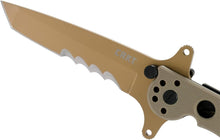 Load image into Gallery viewer, Lightweight Serrated Folding Knife with Desert Tan G10 Handle - Perfect for EDC