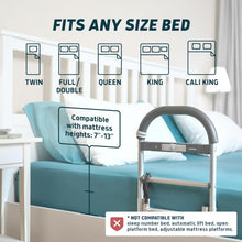 Load image into Gallery viewer, Ergonomic Bed Grab Rail with Motion Light - Ideal for Elderly &amp; Surgery Patients