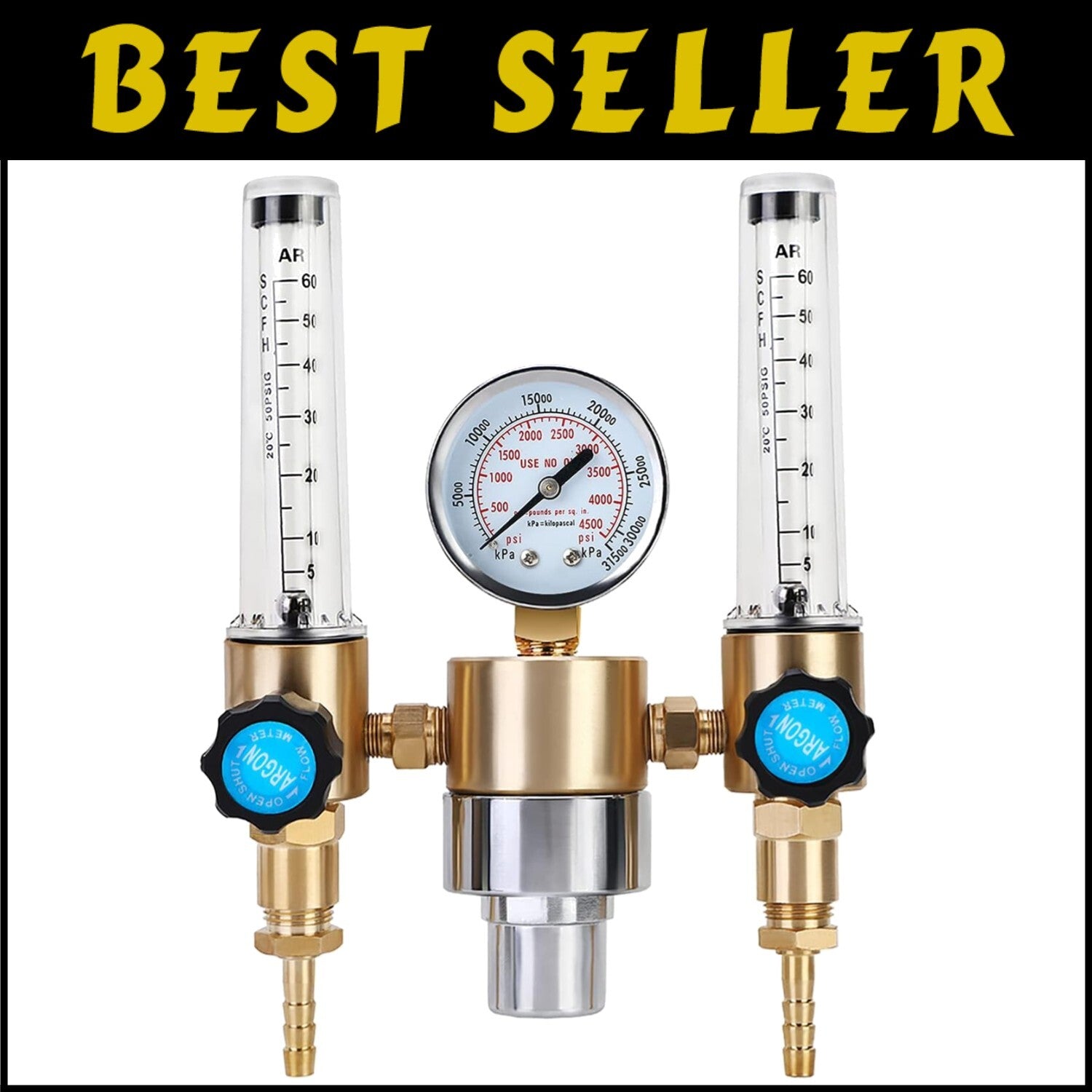 Adjustable Gas Regulator with Pressure Gauge - Perfect for Welding Projects