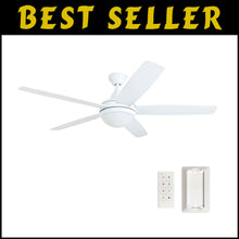 Load image into Gallery viewer, Modern Tri-Mount 52” Ceiling Fan with 5 Blades &amp; LED Light - Farmhouse Style