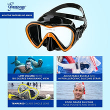 Load image into Gallery viewer, Clear Blue Snorkeling Equipment Set with Easy Dry Snorkel and Split Strap Mask