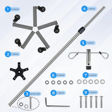 Load image into Gallery viewer, Portable Stainless Steel IV Pole - 2 Hooks, Adjustable Height &amp; Wheels