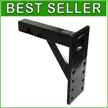 Load image into Gallery viewer, Versatile Black Pintle Hook Hitch Mount - 6 Position Adjustable with 14.5 Shank