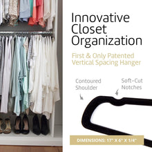 Load image into Gallery viewer, Elegant Black Velvet Hangers - Slim Design for Maximizing Closet Space, 40-Pack