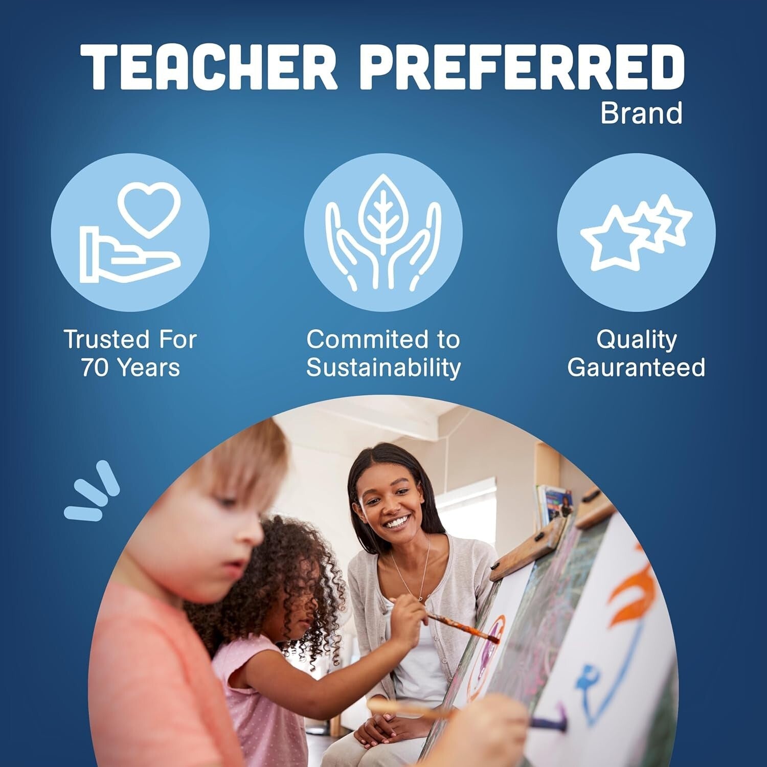 Washable Tempera Paint Set: Non-Toxic Kid's Paint, 9 Pack, 1 Gallon, Multicolor