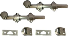 Load image into Gallery viewer, Sturdy 2 Pack of 6" Brushed Satin Nickel Door Bolts for Ultimate Security