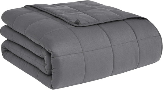 Cooling & Heating Weighted Blanket for Adults 15lbs - 48x72 Gray Comfort