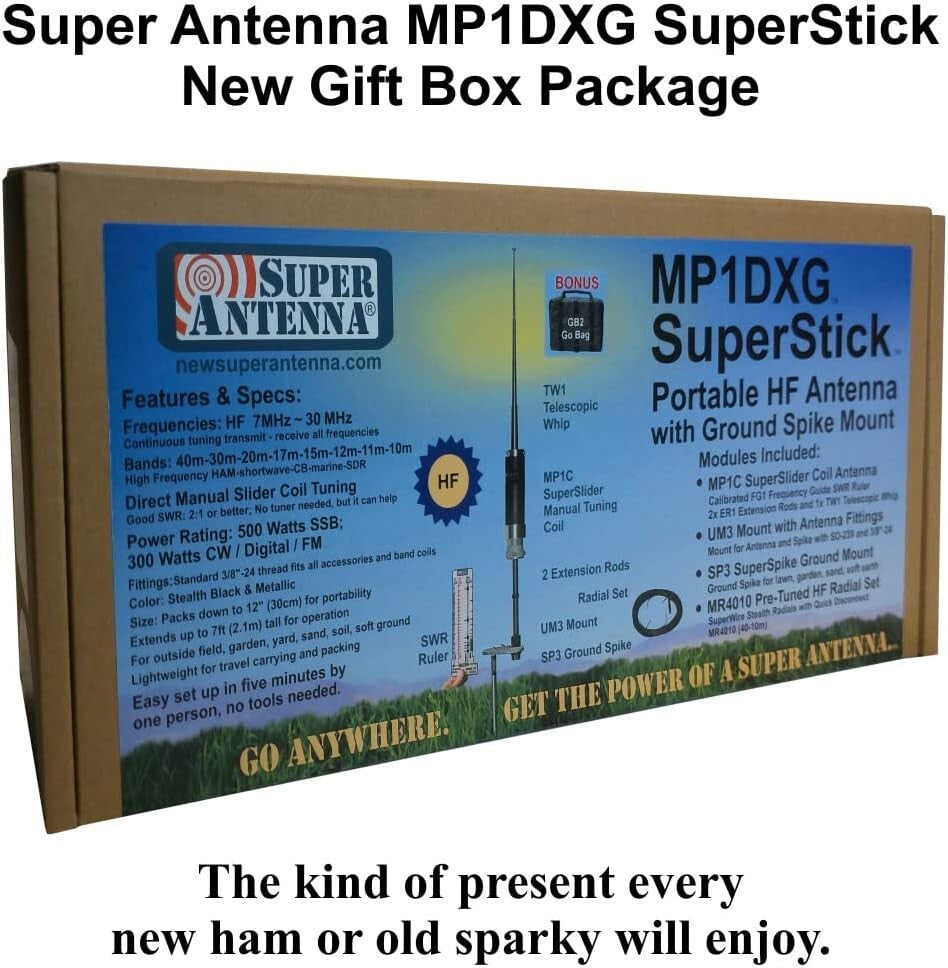 Portable All Band HF Antenna with Ground Mount - Ideal for Ham Radio Enthusiasts