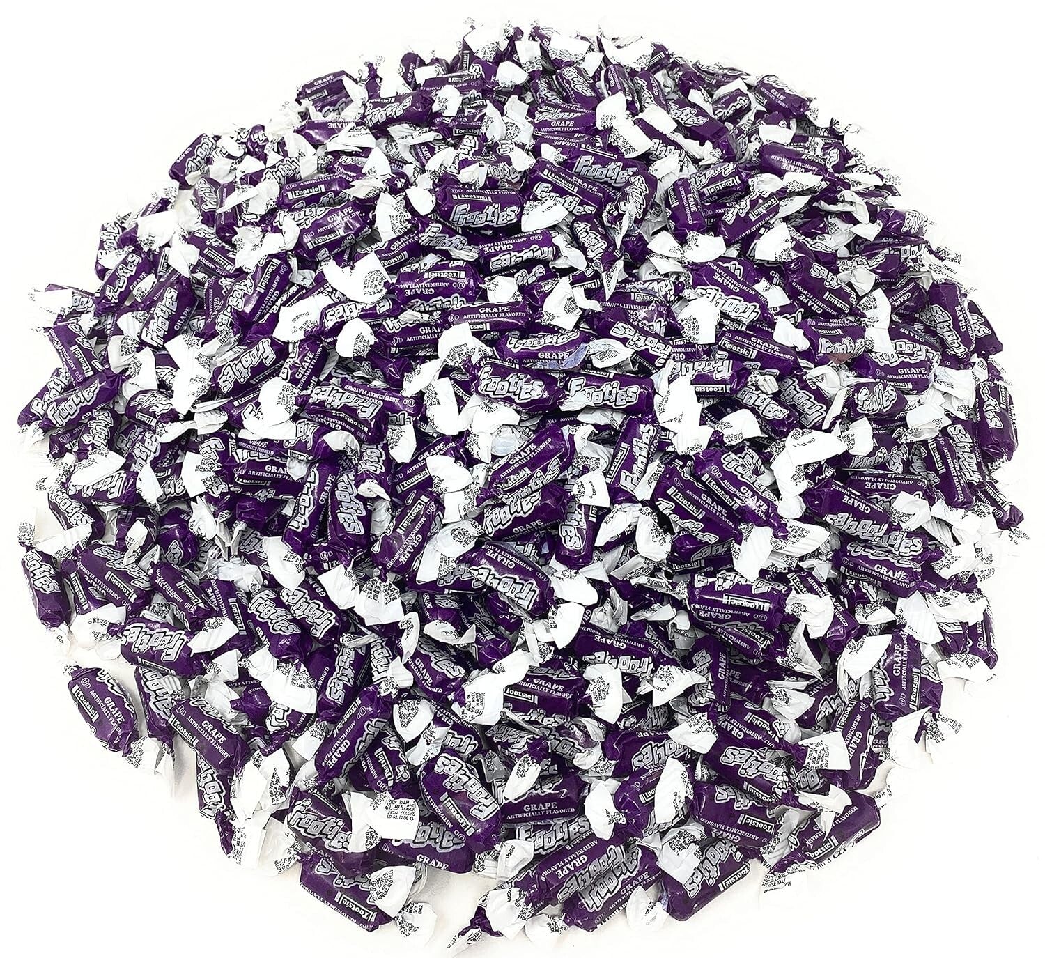 Bulk Grape Flavor Frooties Taffies - 5 lb Resealable Bag of 735+ Chewy Treats