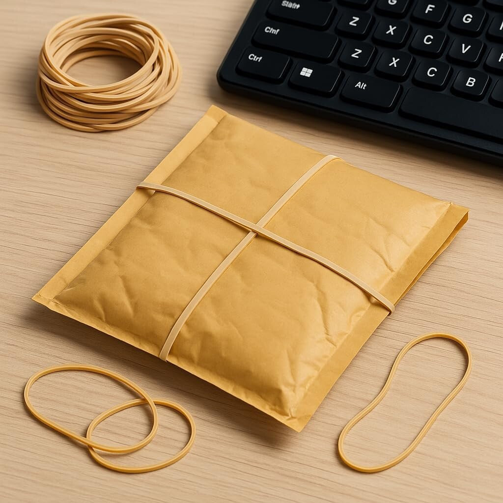 Versatile 10 lb Rubber Bands - 40 Bags of Natural Crepe, Perfect for Packaging