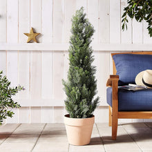 Load image into Gallery viewer, 4FT Realistic Faux Cedar Tree - Elegant Greenery for Indoor &amp; Outdoor Use