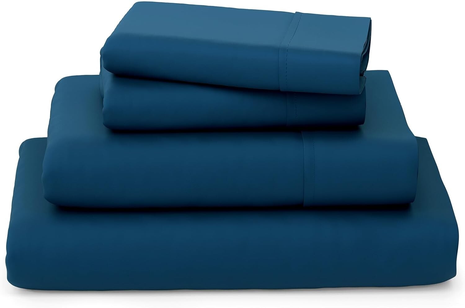 4-Piece Cooling Bamboo Bedding Set - Royal Blue Queen Sheets with Deep Pockets