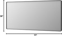 Load image into Gallery viewer, Versatile Horizontal or Vertical Black Metal Bathroom Mirror - Easy Install