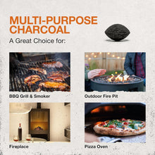 Load image into Gallery viewer, Organic Smoke-Free Charcoal Briquettes from Recycled Olive byproducts - 26.4 lbs