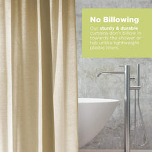 Load image into Gallery viewer, American-Made Cotton Shower Curtain Natural | 70" x 74" Perfect for Any Bathroom