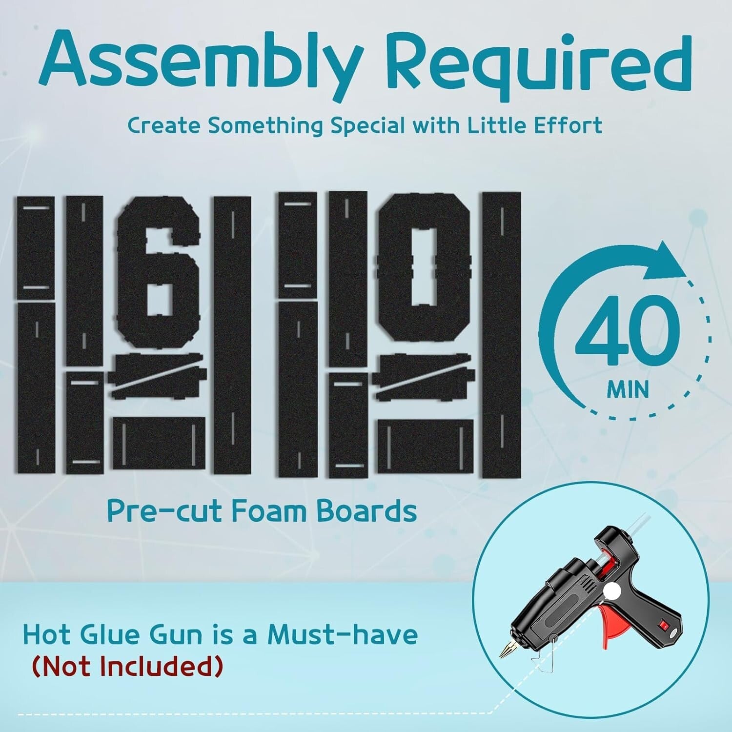 Elegant DIY Black Light-Up Number 60: Perfect for Milestone Birthday Parties