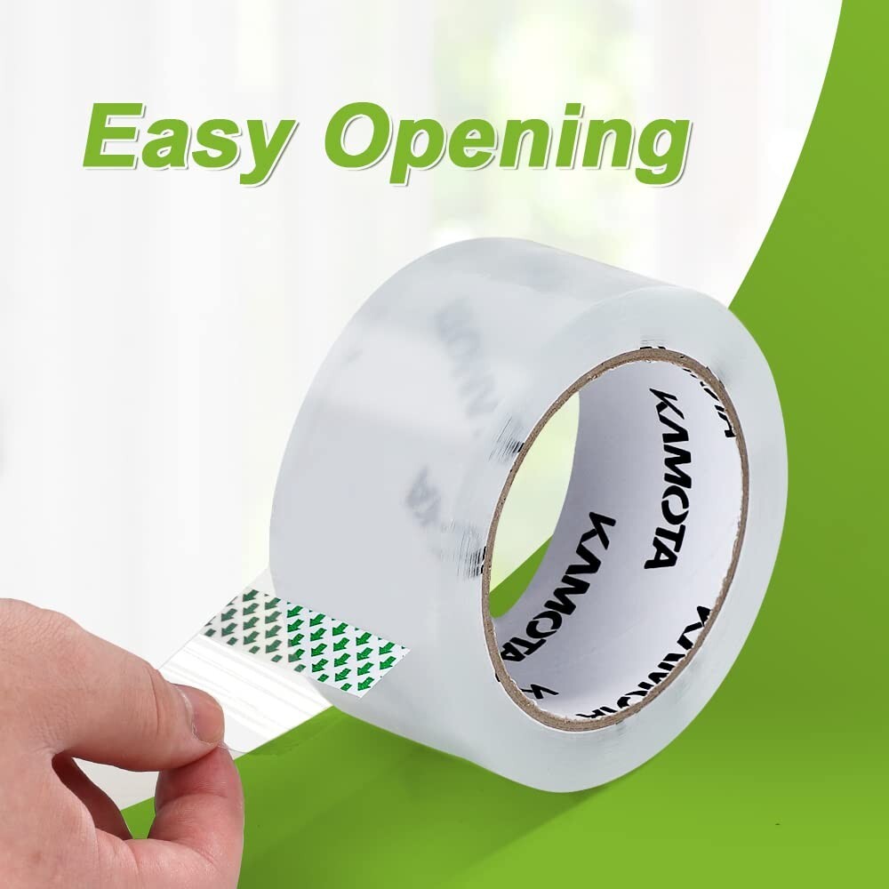 Durable Clear Packing Tape Set - 36 Rolls, Ideal for Storage & Shipping Packs