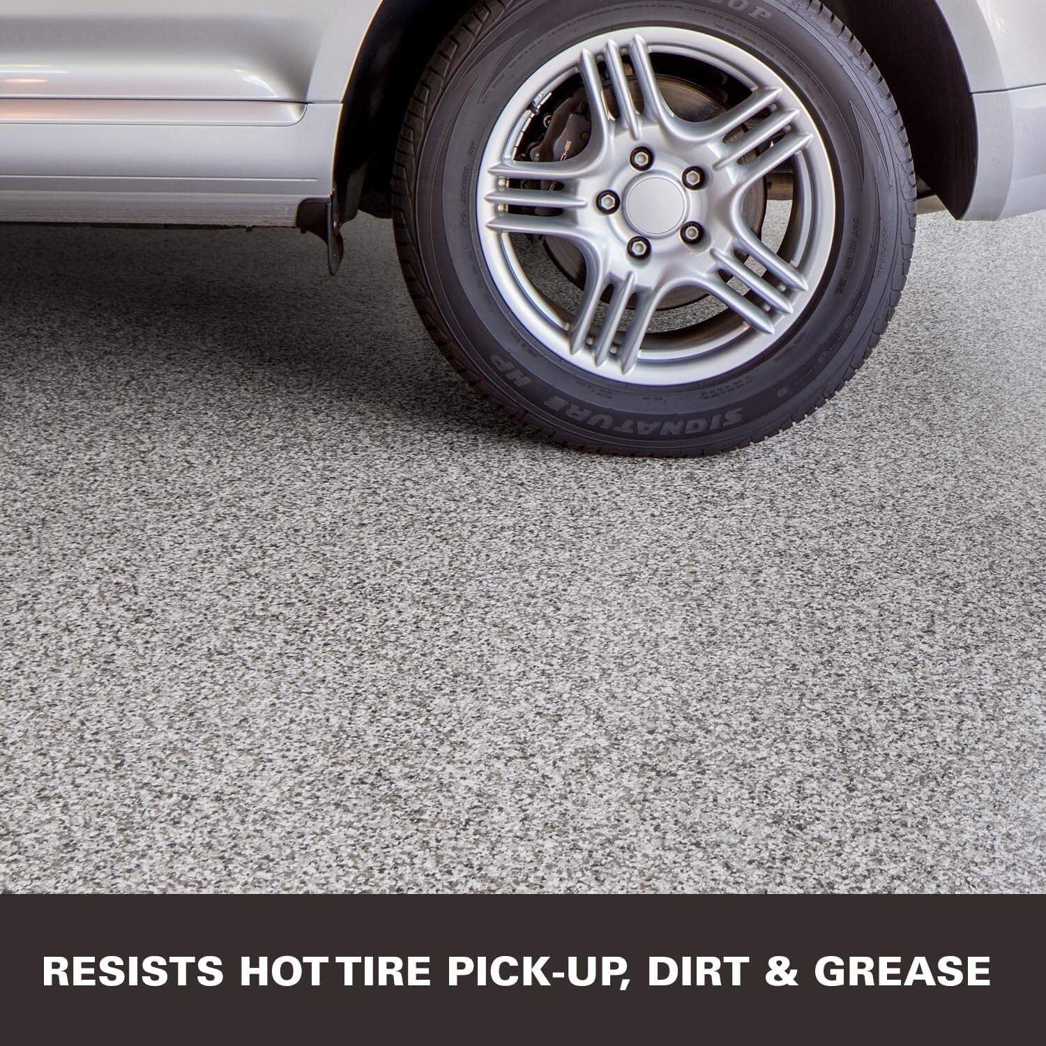 Water-Resistant Decorative Concrete Paint, 1 Gallon Gray for Driveways & Patios