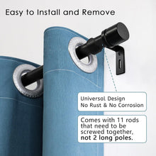 Load image into Gallery viewer, Complete Curtain Rod Set 16-170 Inches with Easy Installation Hardware Included