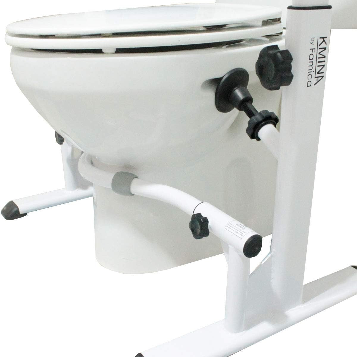 Curved Design Toilet Safety Rails with Adjustable Armrests for Maximum Comfort