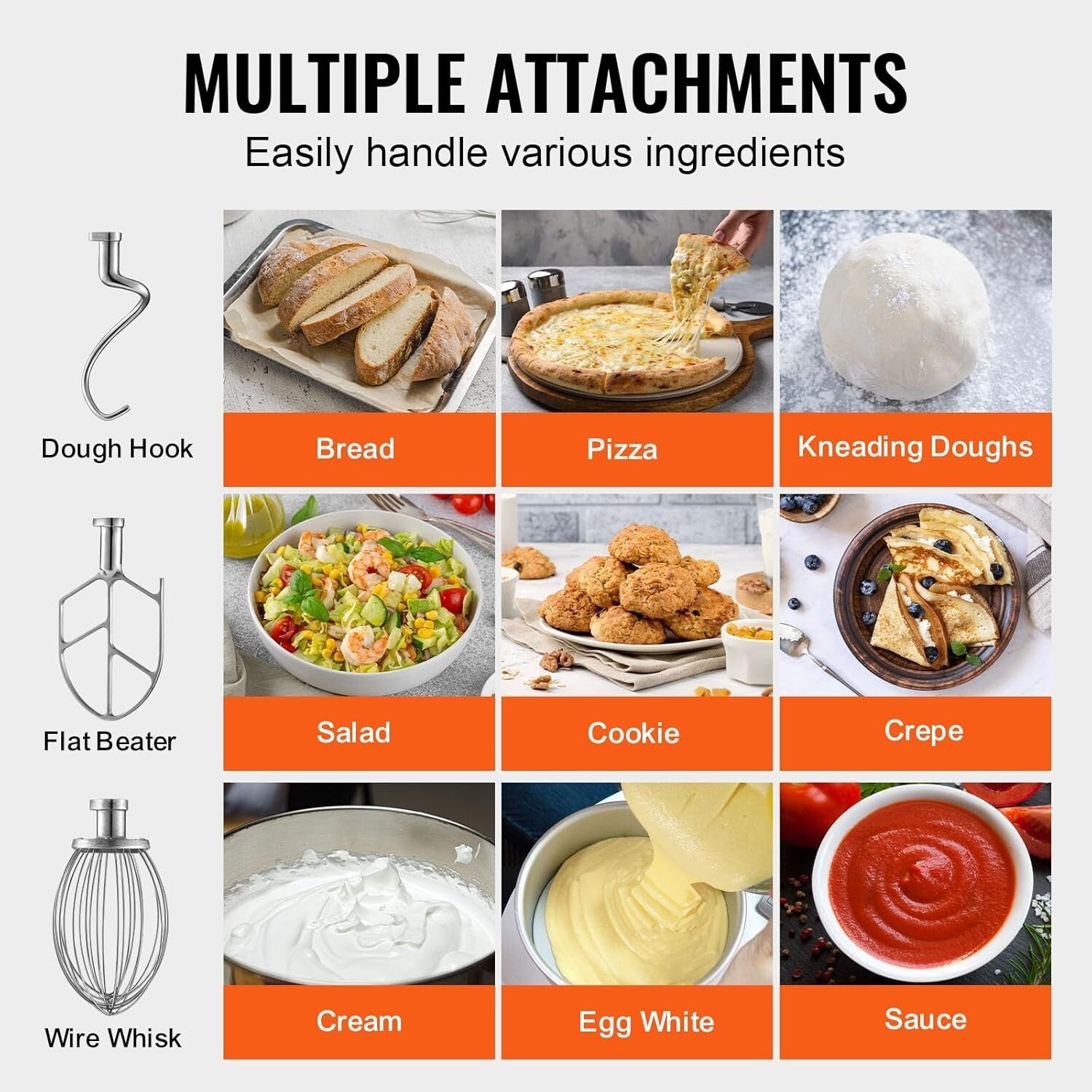 Professional 10Qt Mixer with 3 Adjustable Speeds - Ideal for Commercial Kitchens