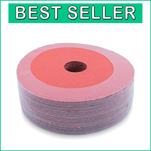 Ceramic 60 Grit Grinding & Sanding Discs 5” x 7/8” - 25 Pack for Angle Grinders