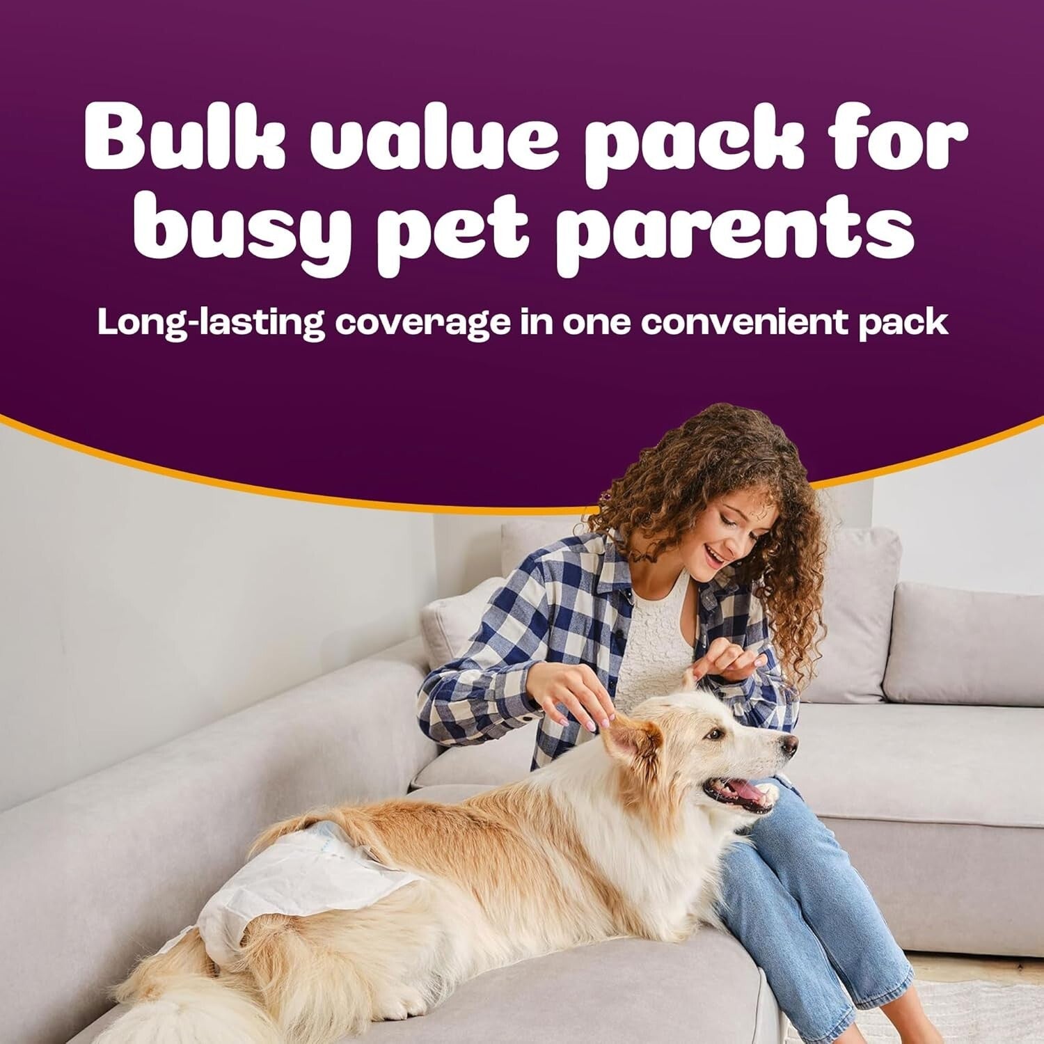 Leakproof X-Large Doggie Diapers for Female Dogs | 28 Count Heat & Incontinence