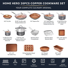 Load image into Gallery viewer, Ultimate 20-Pc PFOA-Free Non-Stick Cookware &amp; Baking Set for Healthy Cooking