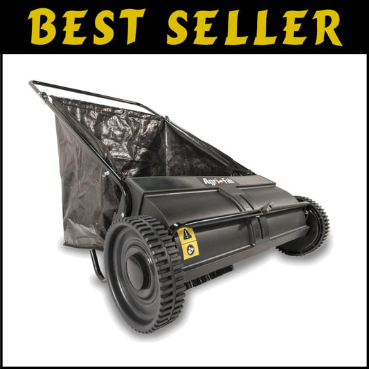 Efficient 26" Lawn Sweeper with Collapsible Bag - Perfect for Seasonal Yard Work