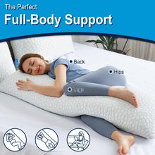 Load image into Gallery viewer, Luxury Cooling Body Pillow 51"x18" - Adjustable Shredded Gel Memory Foam
