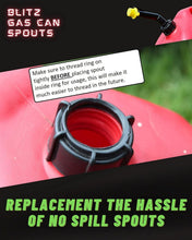 Load image into Gallery viewer, Leak-Proof 5 Gallon Gas Can Spout Replacement Kit - 4 Nozzles &amp; Caps Included