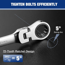 Load image into Gallery viewer, Professional 8-Piece Metric Ratcheting Wrench Set, Lightweight &amp; Mirror Polished