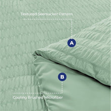 Load image into Gallery viewer, Romantic Seersucker Full Size Comforter Set - Includes Sheets &amp; Pillowcases
