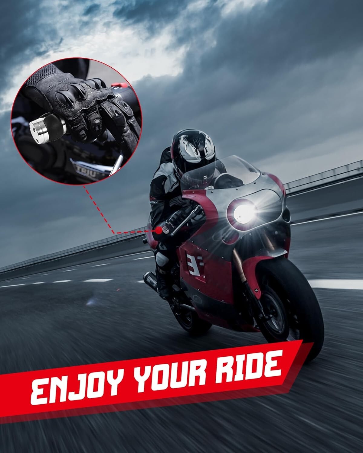 High-Quality 1" Handlebar Grips with Throttle Assist for Ultimate Riding Control