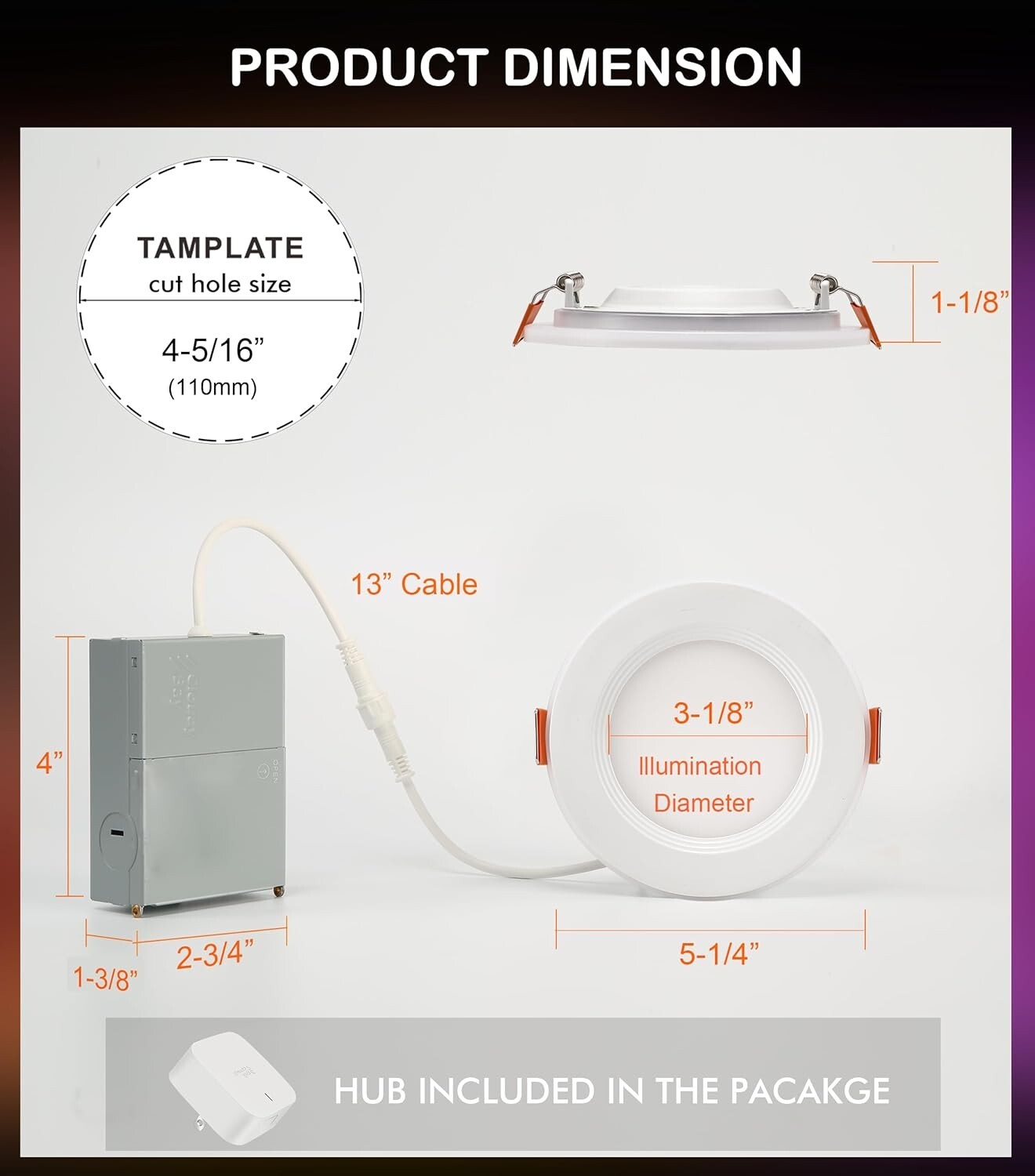 Ultra-Thin 4-Inch Color Changing LED Recessed Lights with App & Voice Control