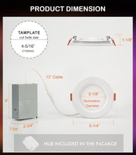Load image into Gallery viewer, Ultra-Thin 4-Inch Color Changing LED Recessed Lights with App &amp; Voice Control