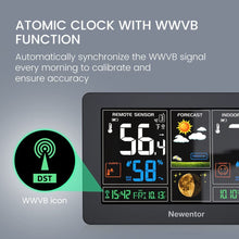 Load image into Gallery viewer, Compact Wireless Weather Station with Temperature, Humidity, and Alarm Features