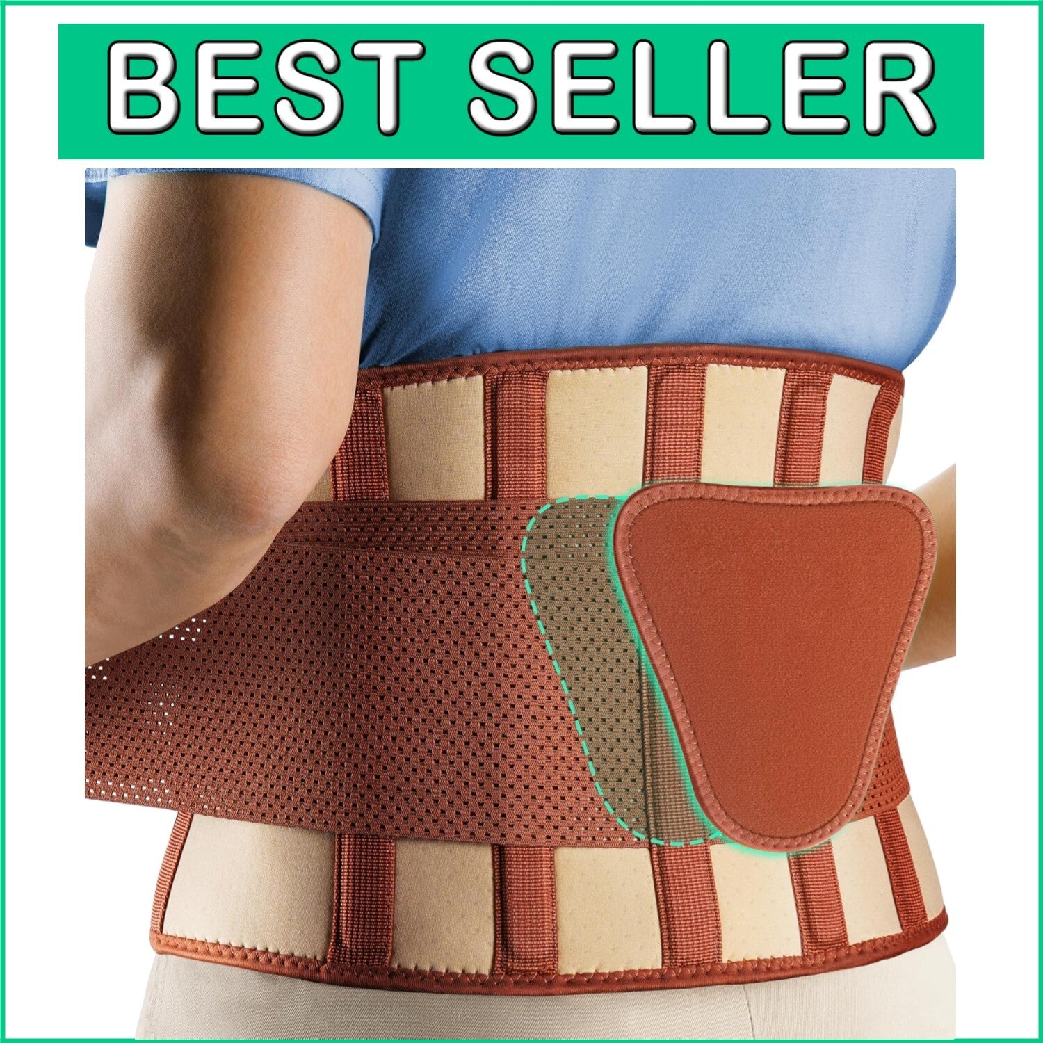 Adjustable Back Support Belt for Men and Women, L/XL, Effective Pain Relief