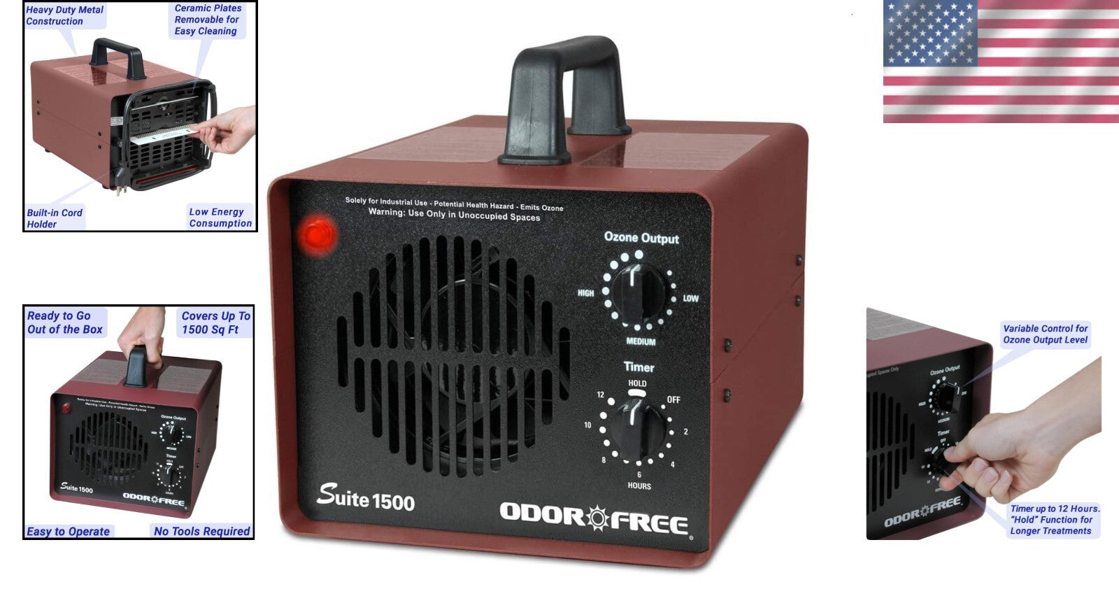 Touch Control Ozone Generator for Odor-Free Living in Apartments and Vehicles