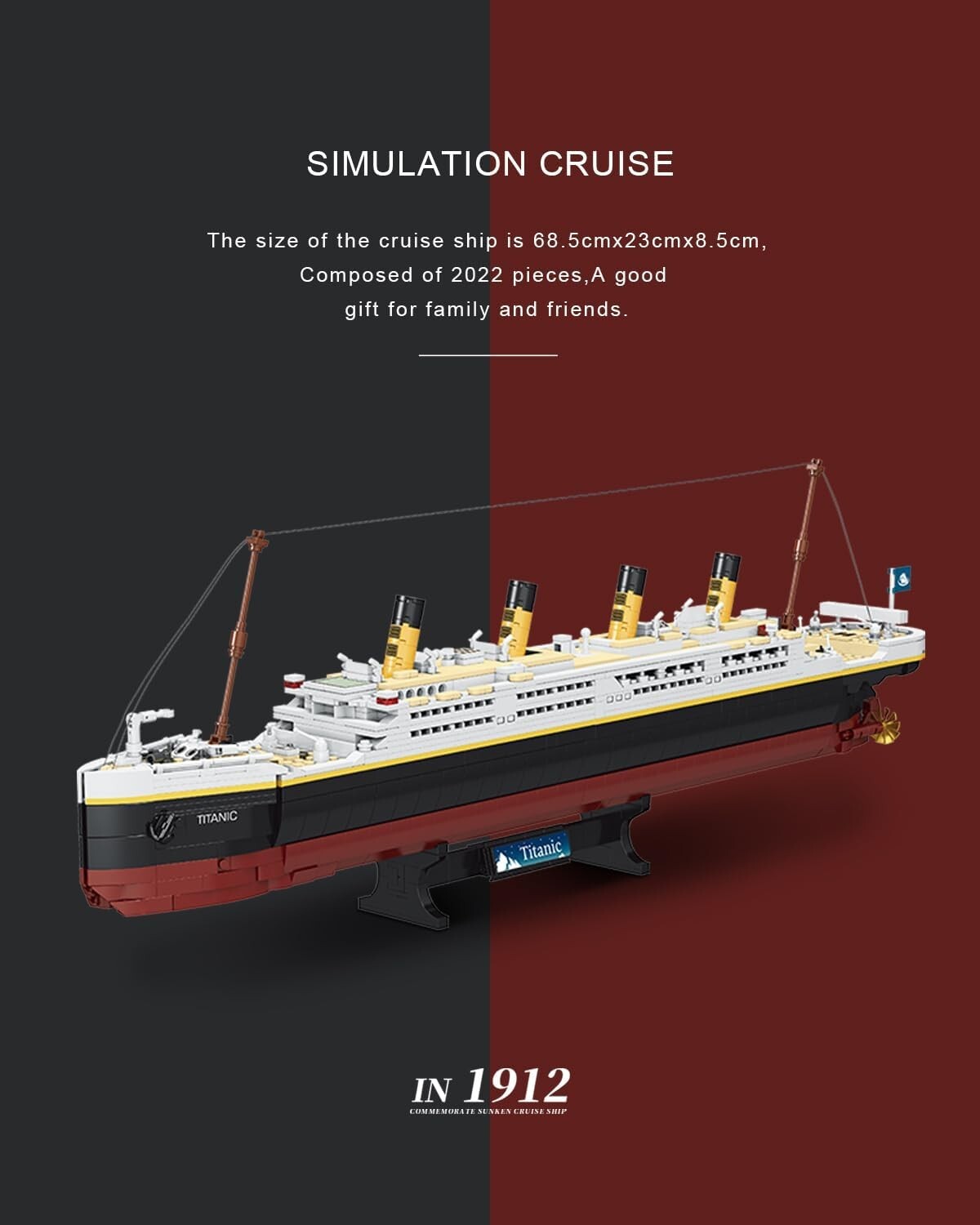 Detailed Titanic Model Building Set - 2022 High-Quality Blocks for Collectors