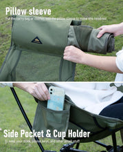 Load image into Gallery viewer, Breathable High-Back Folding Chair with Anti-Sinking Feet - Perfect for Outdoors
