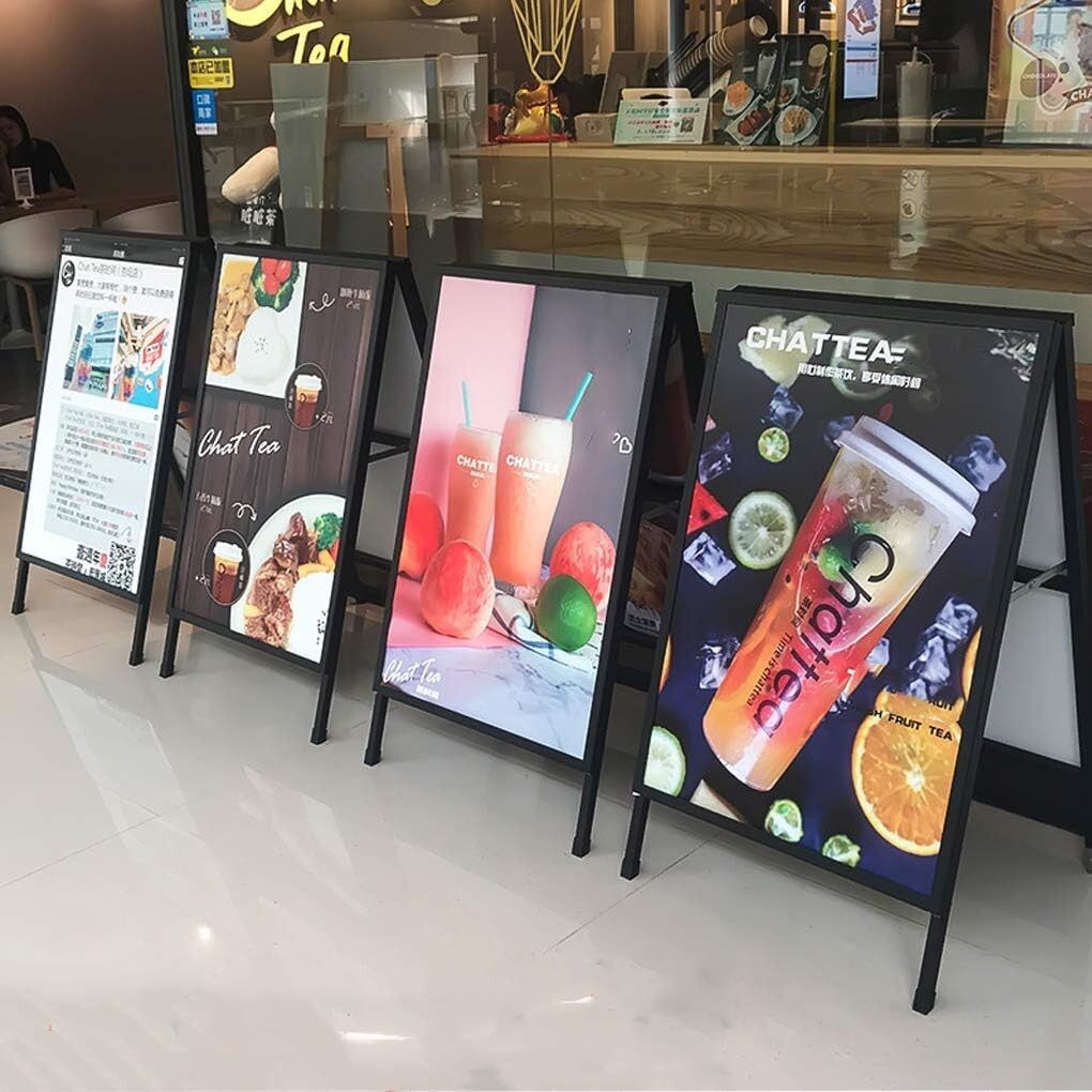 Durable Black Sidewalk Sign 24x36 for Promotions with Easy Ad Replacement System