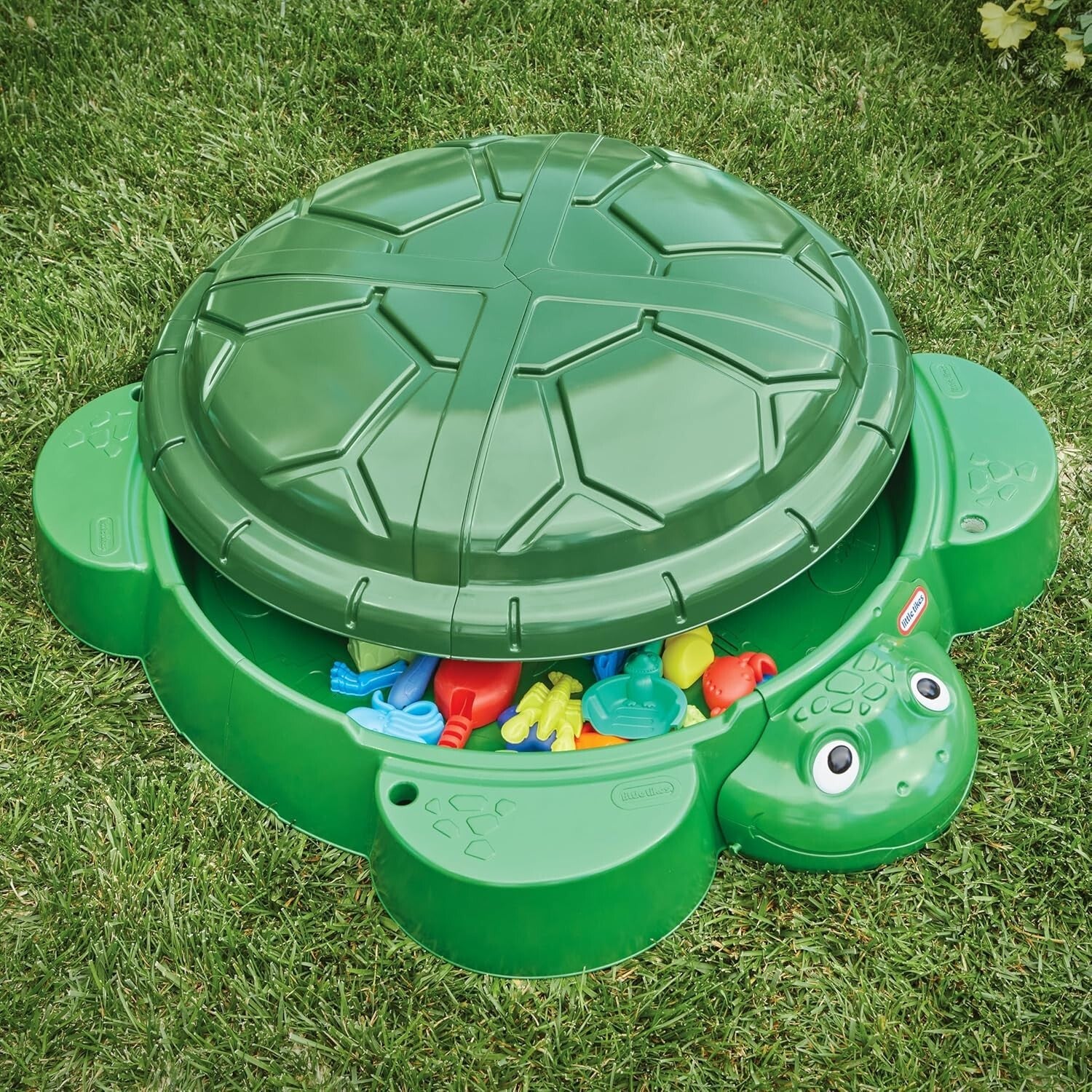 Outdoor Turtle Sandbox with 4 Built-in Seats - Perfect for Imaginative Play