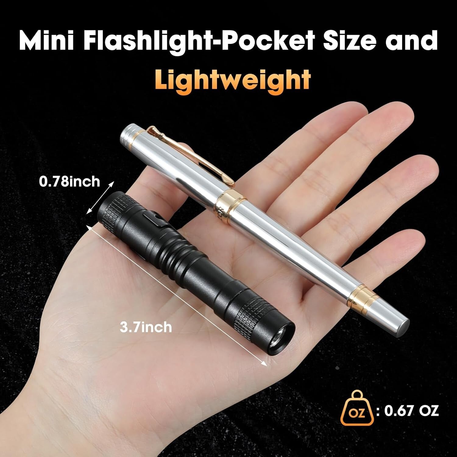 16-Pack Mini LED Pen Flashlights - Waterproof Pocket Lights for Outdoor Use