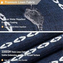 Load image into Gallery viewer, Heavy Duty 96" Long Navy Blue Shower Curtain with Grommet and Tassel Design
