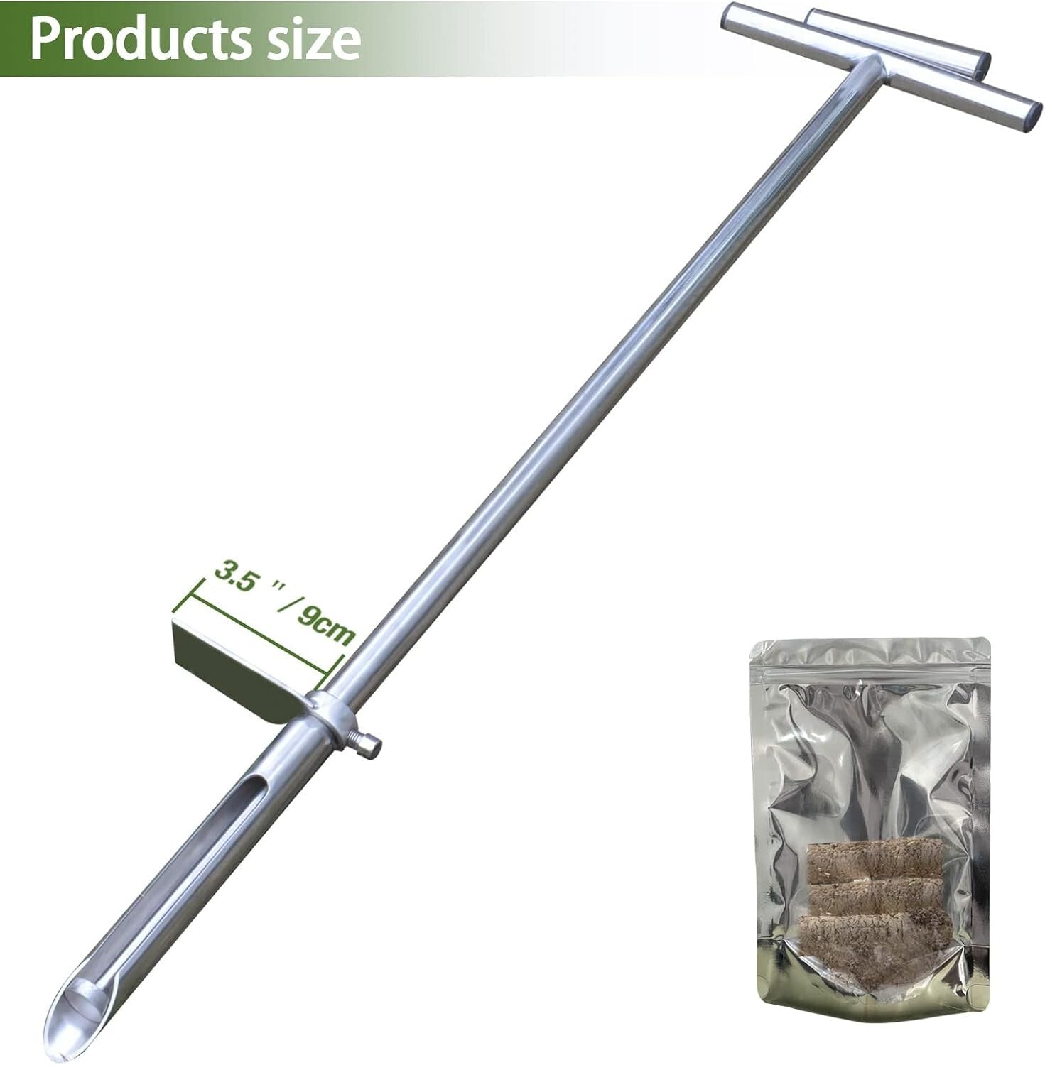 Premium 40-Inch Soil Probe for Home Gardening and Lawn Care - Stainless Steel