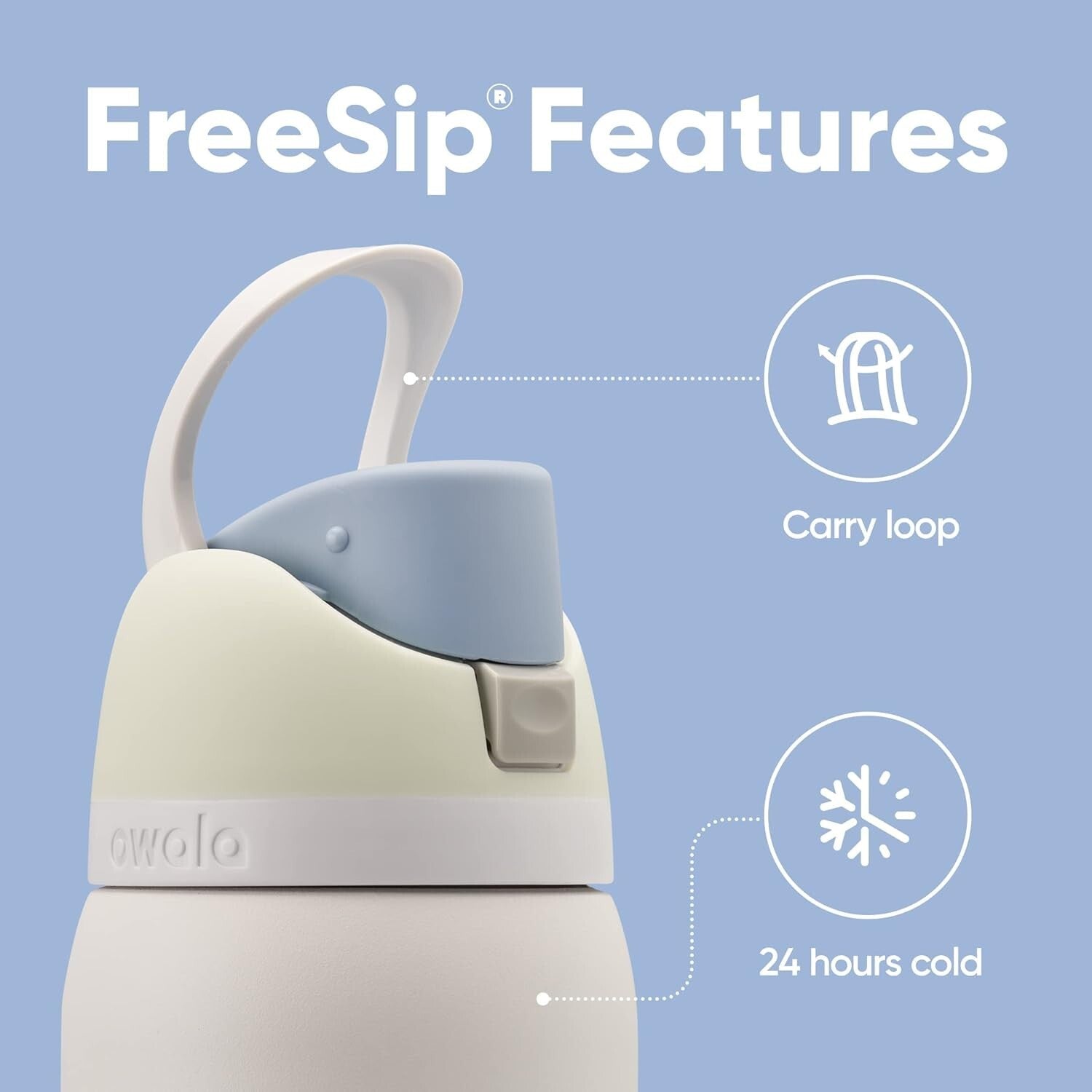 40 oz Insulated Stainless Steel Water Bottle with FreeSip Straw - Iced Breeze