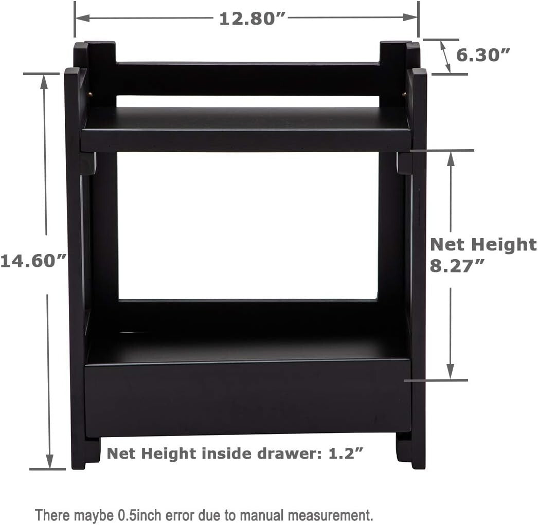 Elegant Bamboo Makeup Organizer - Stylish Cosmetic Storage Caddy for Countertop